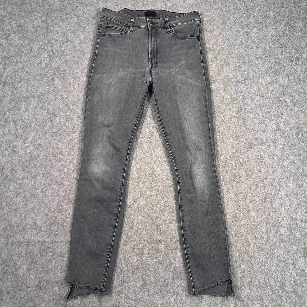MOTHER Denim Lighting Up Lanterns Stunner Zip Ankle Step Fray Jeans Women's 28